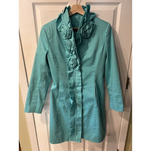 Rinascimento jacket Womens M Italy Cappotto Coat Romantic Rosette regency Whimsy - Picture 13 of 13